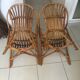 Pair of vintage rattan armchairs