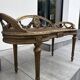 Superb salon bench (basket model) in Louis XVI style.