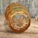 Vintage french cut crystal vase from the 40's in amber colour