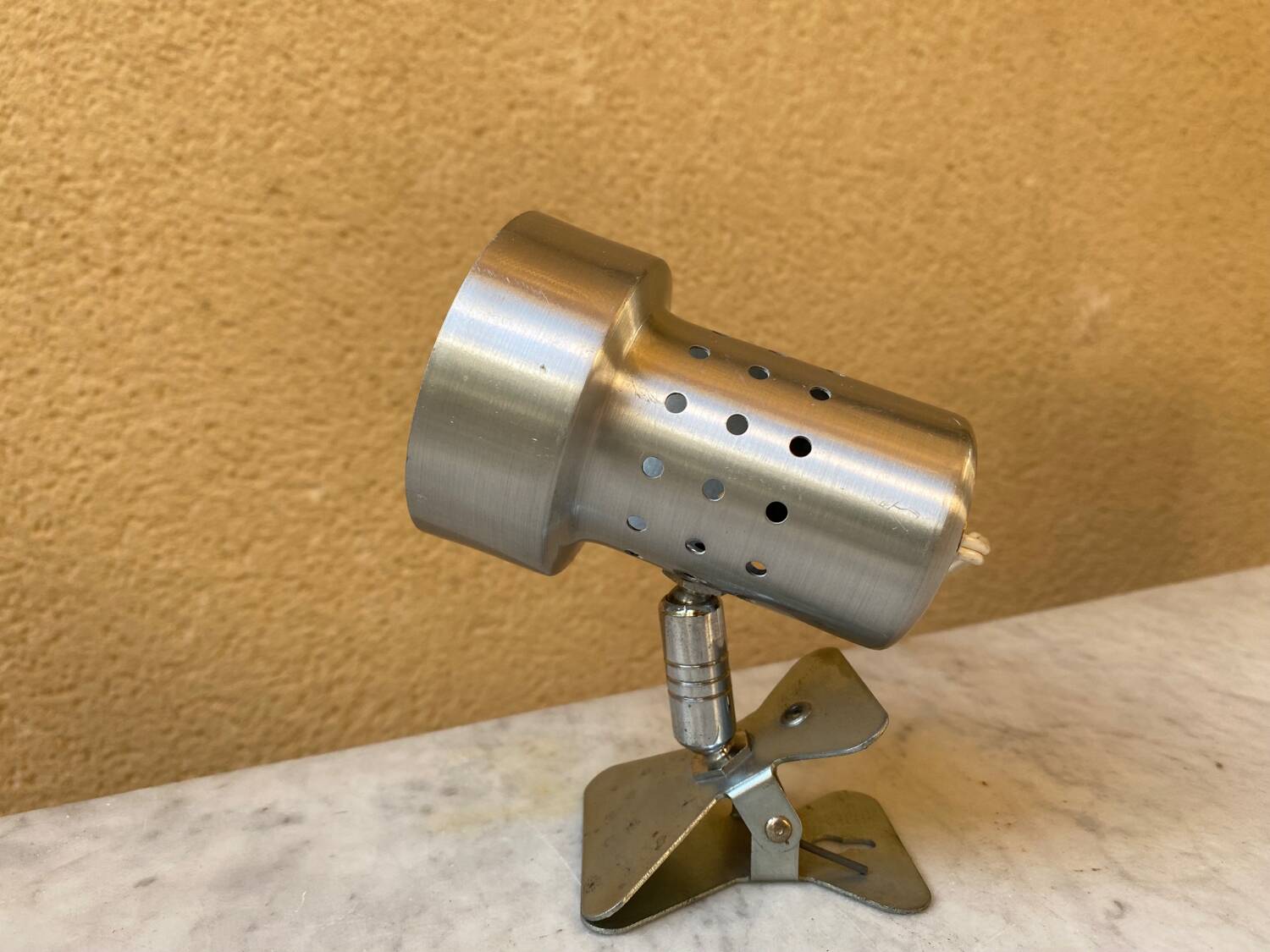 Wall lamp Mini perforated clip spot vintage design France 60s