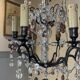 Lustre with coloured pendants