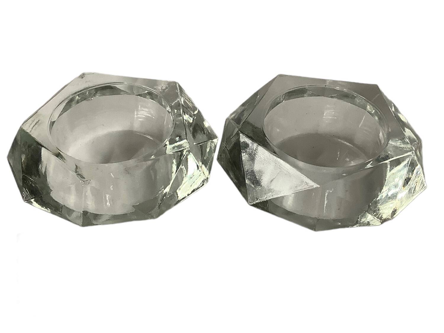 Crystal salt and pepper shakers
