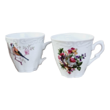 Set of 6 porcelain coffee cups