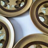 6 dessert plates in stoneware Atelier d’Art Lorraine Sarreguemines