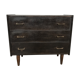 Vintage oak chest of drawers, black stained wenge 1950