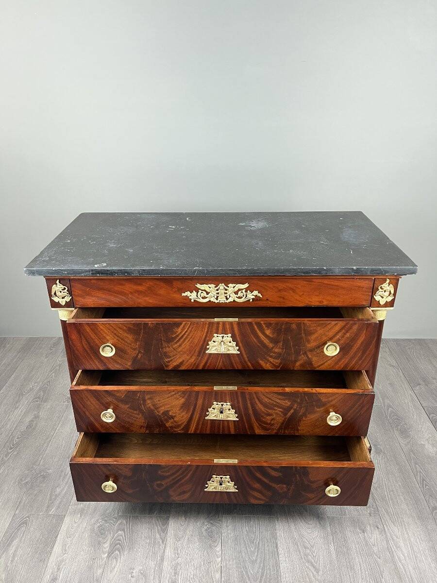 Commode Empire en acajou, XIXe siècle