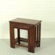 Italian Rosewood Nesting Tables with Copper Inlay