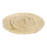 Tapis de jute scandinave rond naturel 162cm