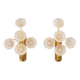Pair of vintage floral wall sconces