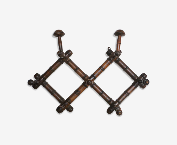 Wall Coat Rack Wood Bamboo Style Vintage 1950 Selency Wall Coat Rack Wood Bamboo Style, Vintage Style Wall Coat Rack