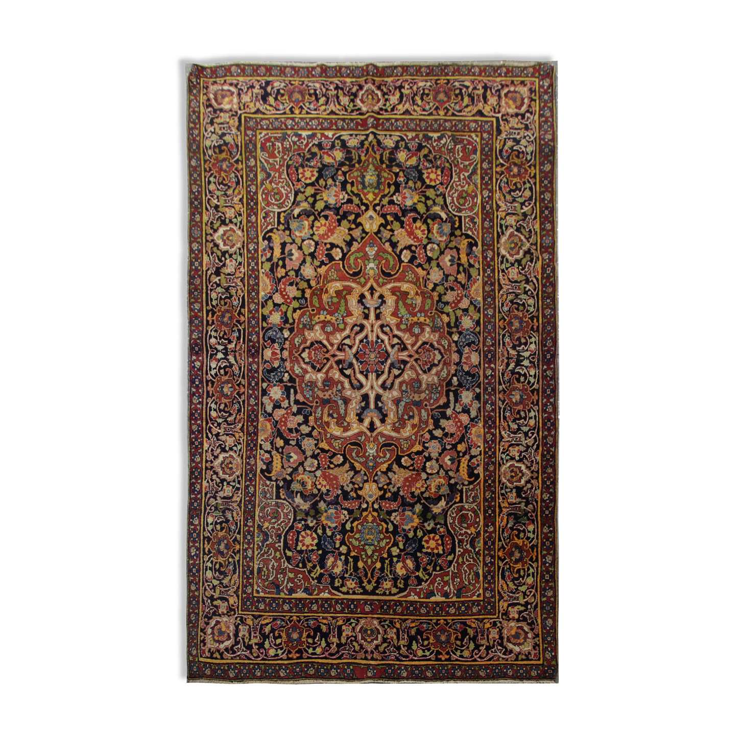 Antique persian wool farahan rug 135x230cm