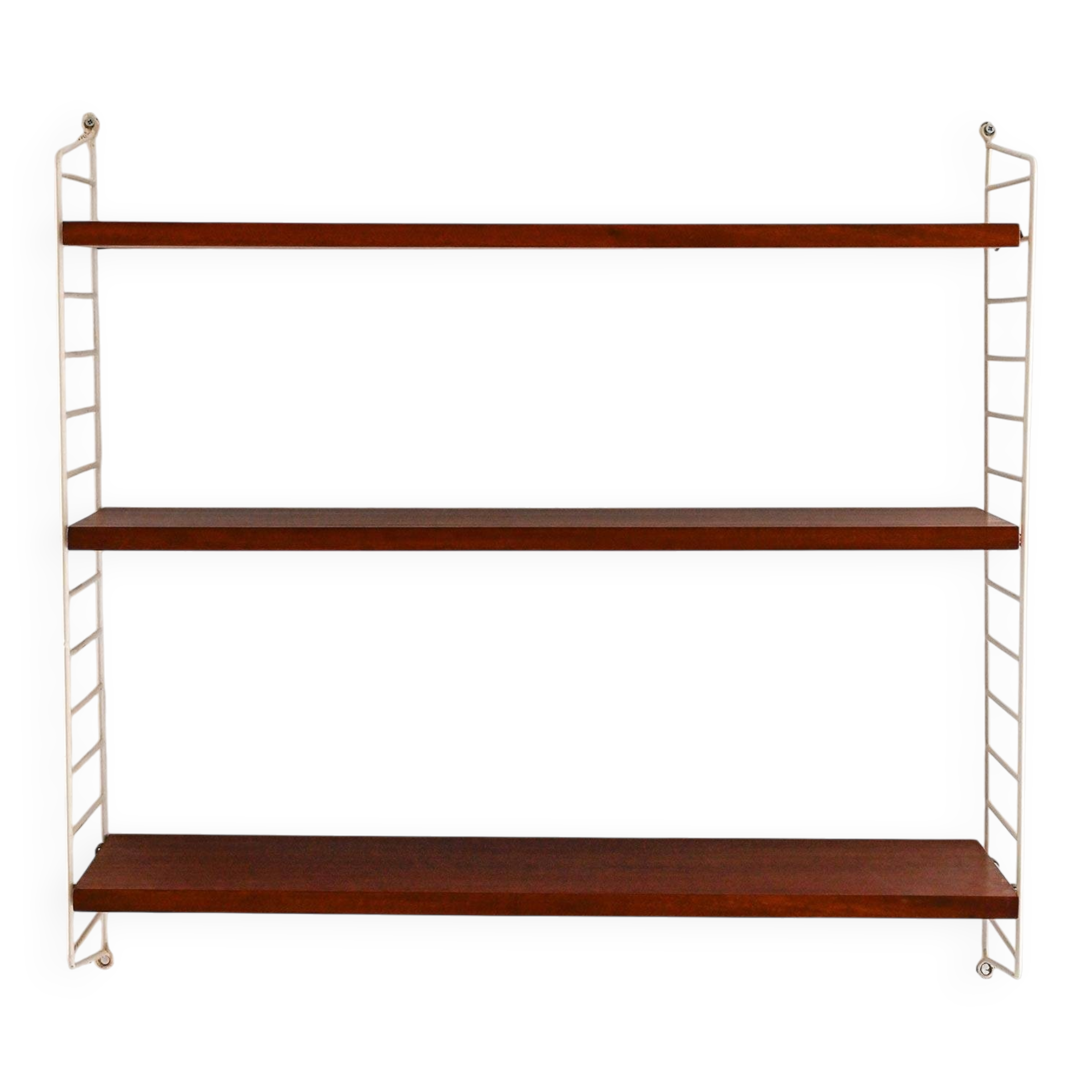 1960s Scandinavian Hylla wall shelf in mahogany
