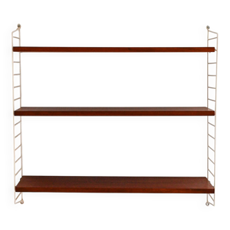 Étagère murale scandinave Hylla des années 1960 en acajou
