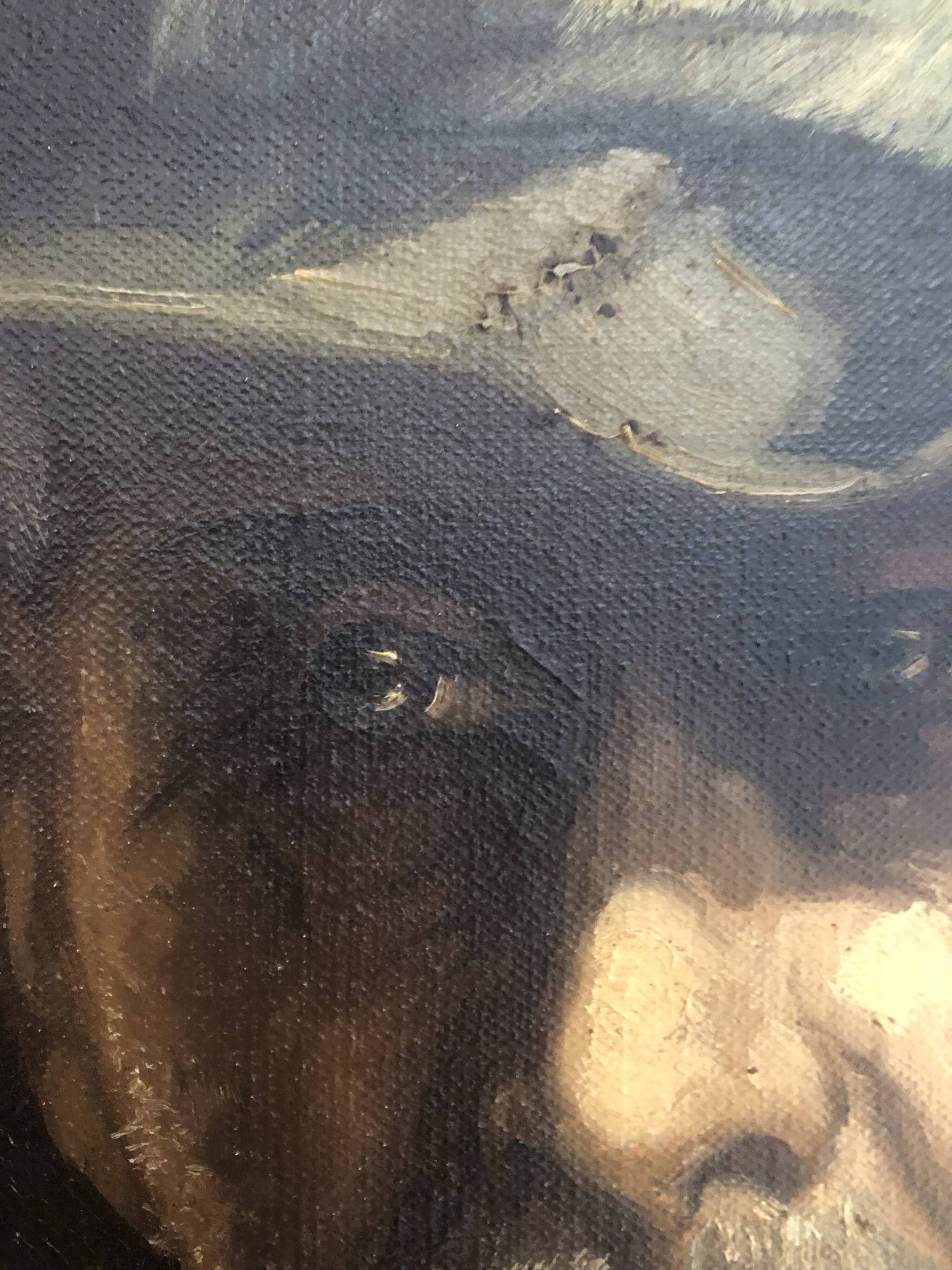 Portrait à l’huile d’homme âgé