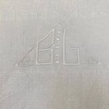 Old monogram tablecloth GL 190 x 170