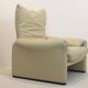 Maralunga Leather Lounge Chair by Vico Magistretti for Cassina, Italy