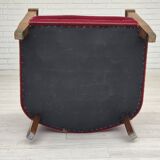 1950s, Danish armchair, original condition, furniture velour, beech wood.