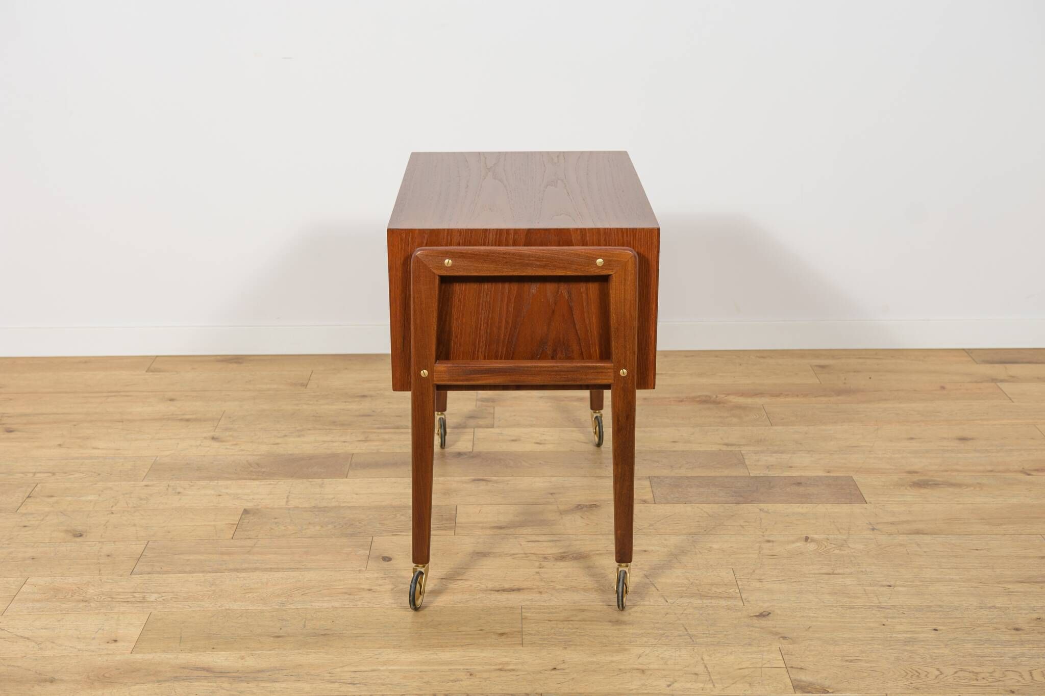 Mid-Century Teak Serving Trolley on Castors, Denmark, 1960s