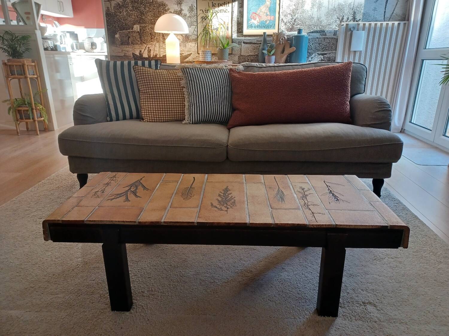 Vallauris herbarium coffee table by Roger Capron