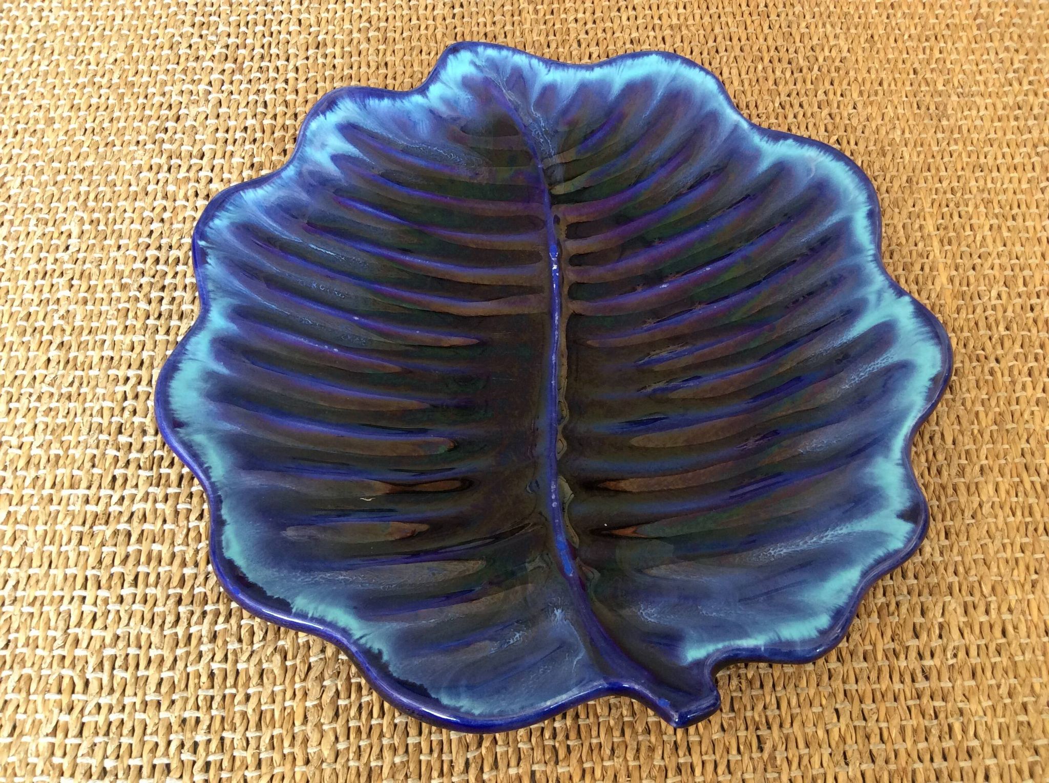 Plat barbotine Vallauris