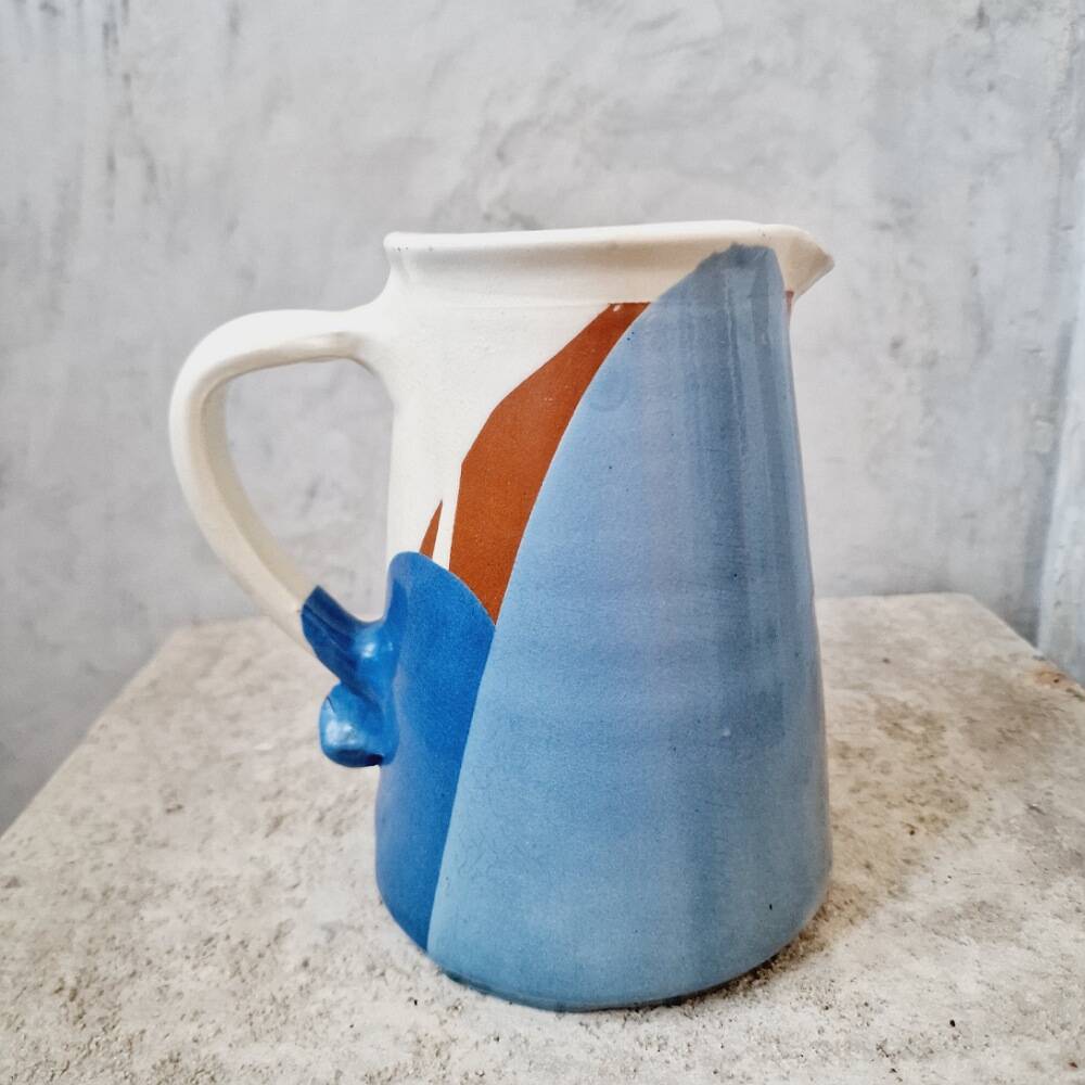 Vintage ceramic pitcher signed buxo
