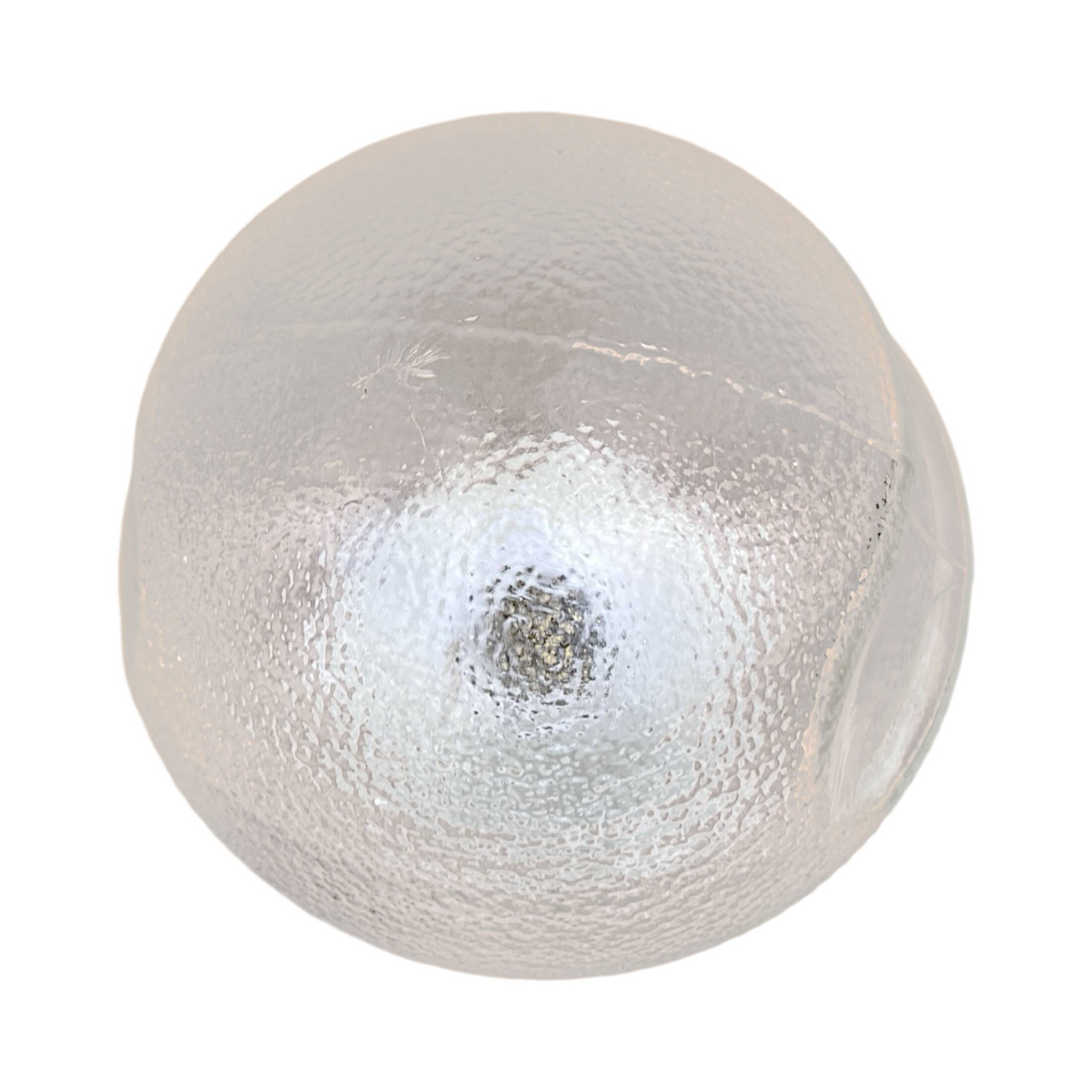 Glass industrial wall lamp, DZPE, Poland, 1970s.