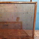 Perforated metal fire screen 1950s