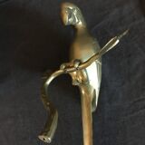 Golden brass parrot