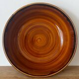 Vintage set of 6 honey brown deep plates Luneville.