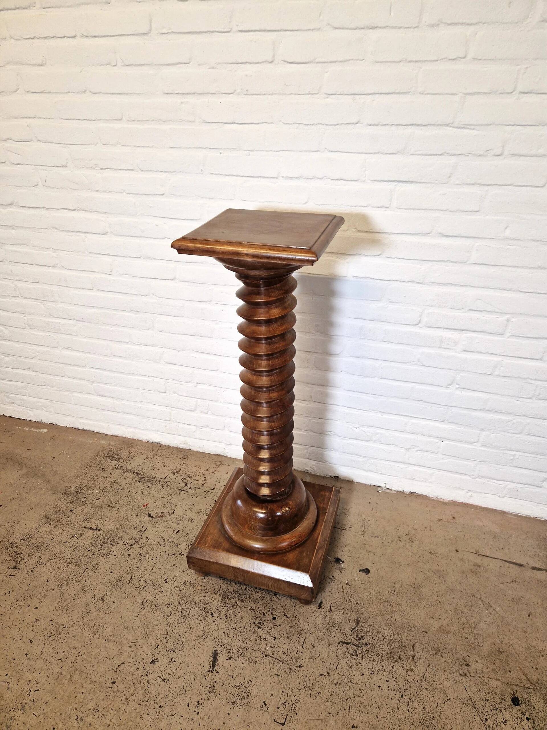 Antique wine press plant stand, France 1940s
