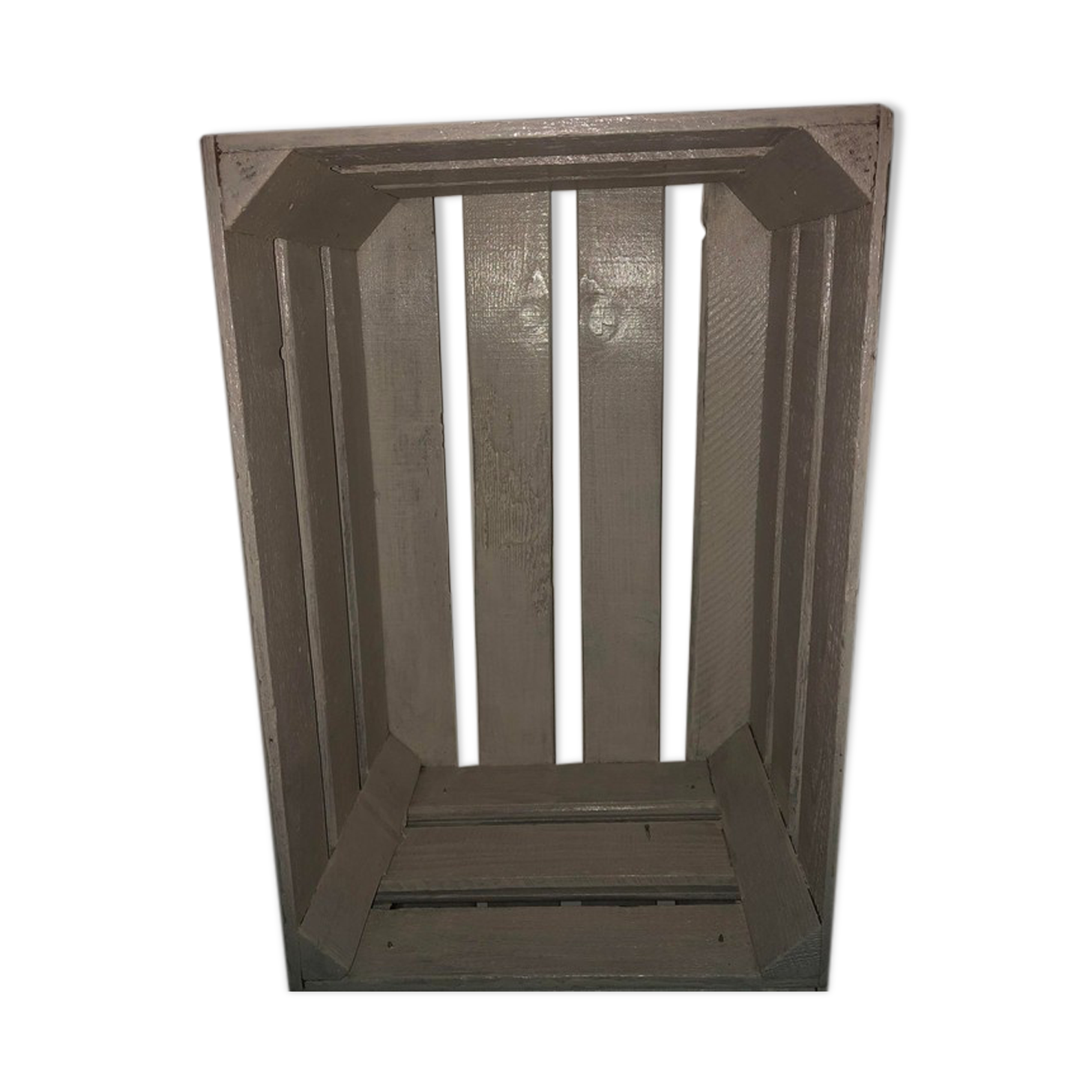 Shelf box in gray wood lazurée