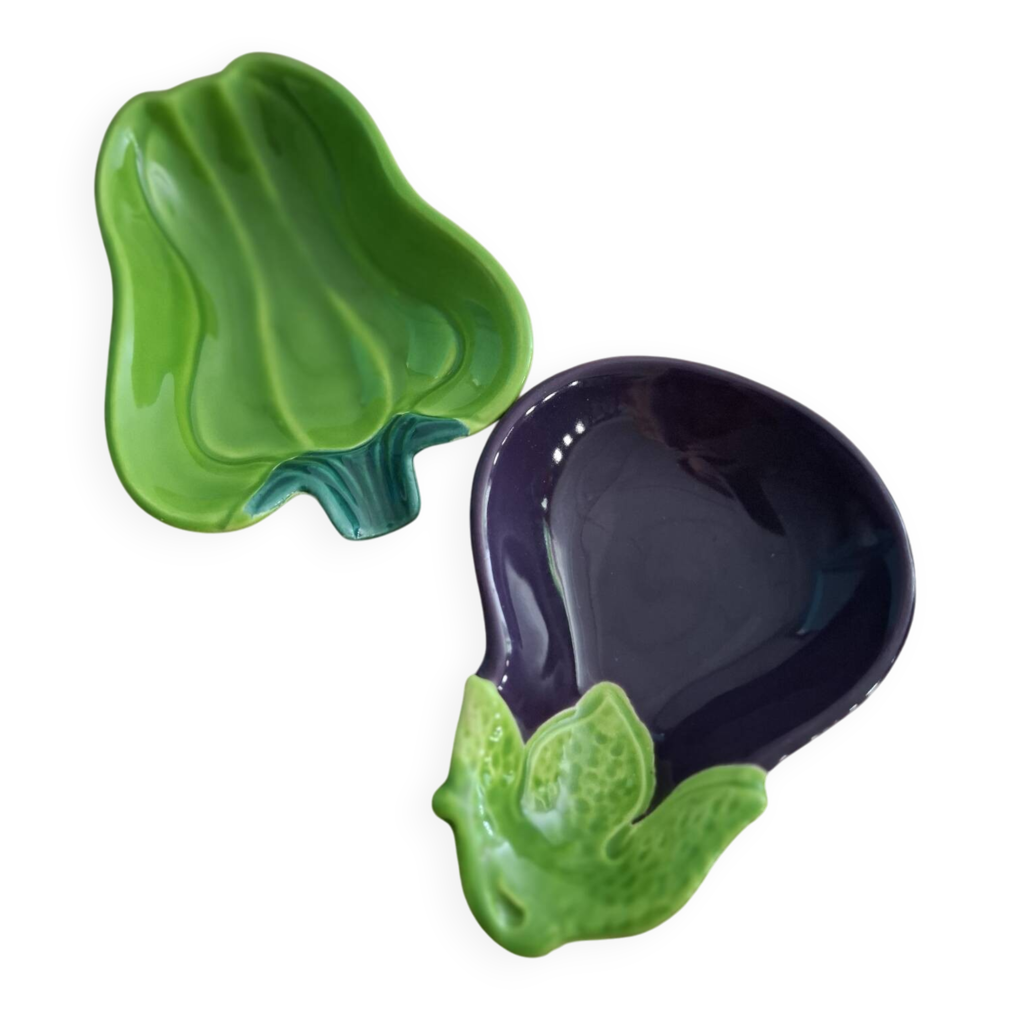 Duo of firm vegetable ceramic bowls