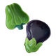 Duo of firm vegetable ceramic bowls