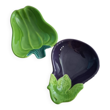 Duo of firm vegetable ceramic bowls