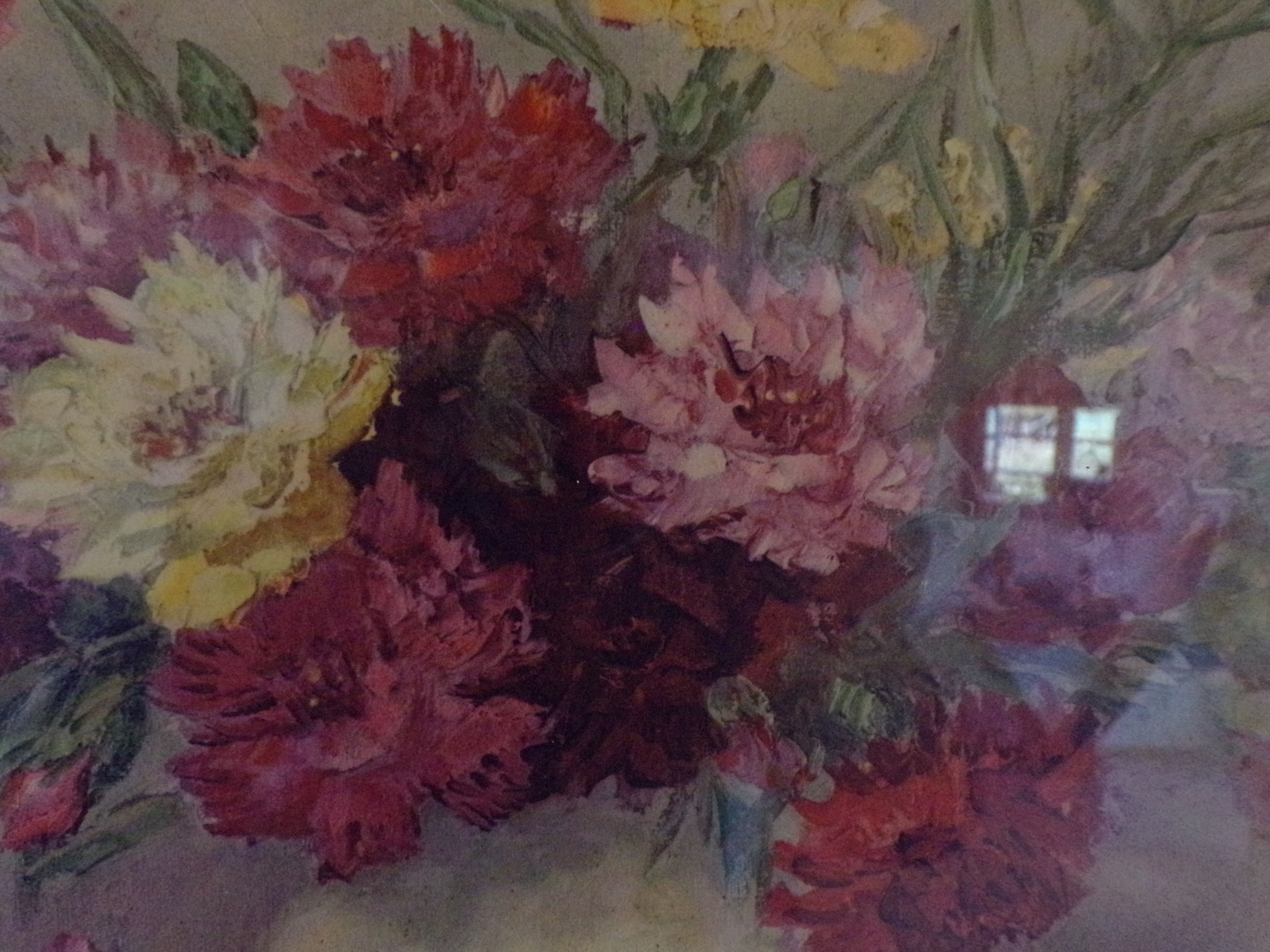 Simone Lalanne-bascle peinture "bouquet de fleurs"