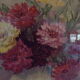 Simone Lalanne-bascle peinture "bouquet de fleurs"