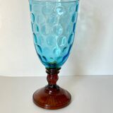 Vase ancien bleu turquoise et ambre