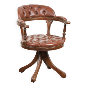 chaise de bureau Chesterfield - marron