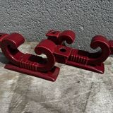 Paire de Bougeoirs Art-Deco Céramique signée B. Letalle L 29 / H 13 cm