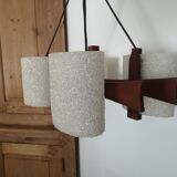 Scandinavian style hanging lamp in perspex and wood