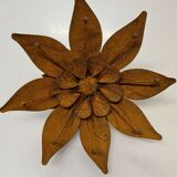 Iron flower on stem, garden decoration