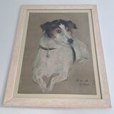 Tableau ancien animalier, Pastel.