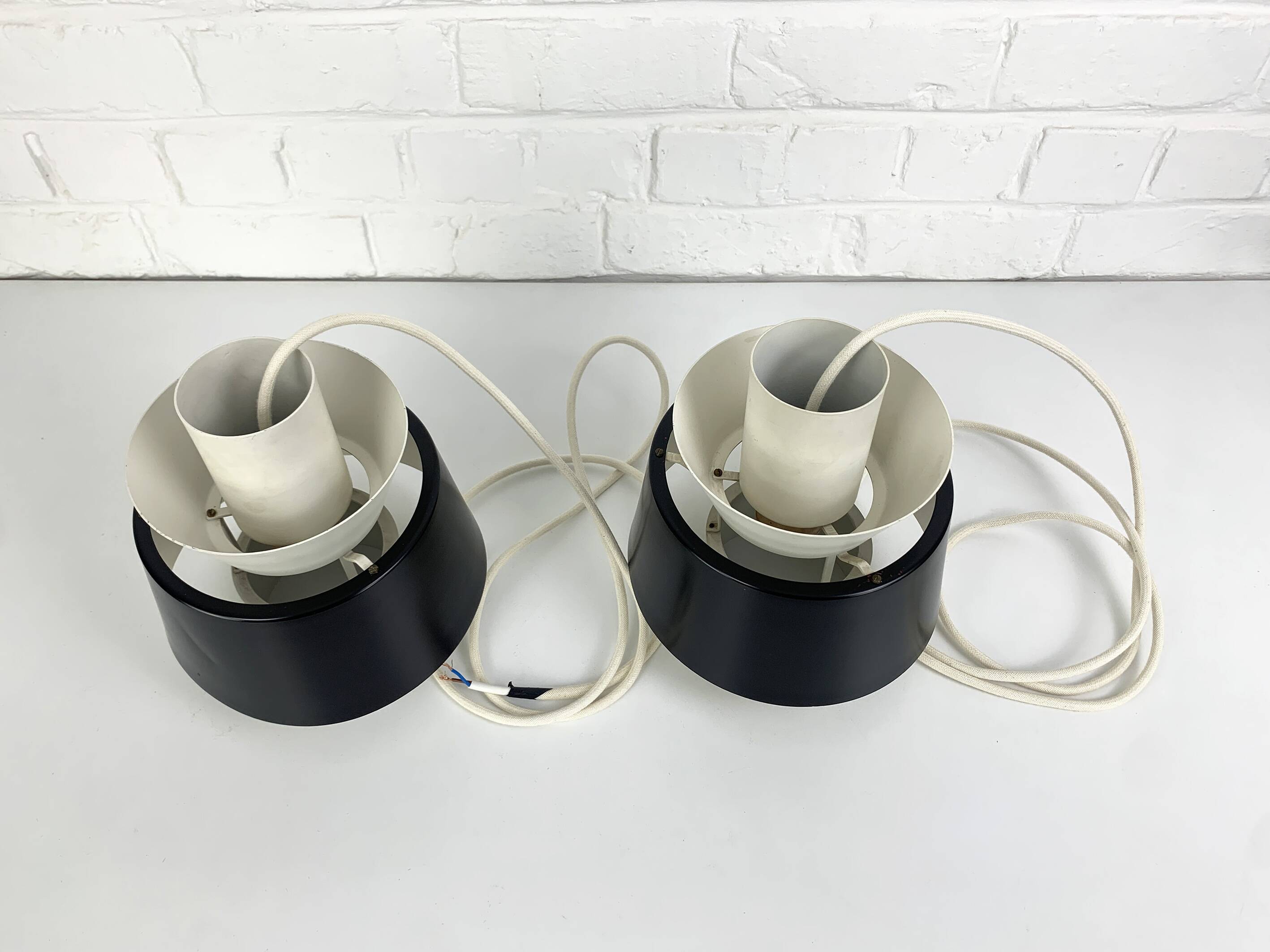 Pair of Tivoli Jørn Utzon pendant lights for Nordisk Solar Denmark, 1950-60s