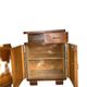 Tables de chevet Art déco italiennes en noyer, années 1940.