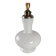 Lampe de table italienne en verre de Murano à double éclairage et laiton, années 1960