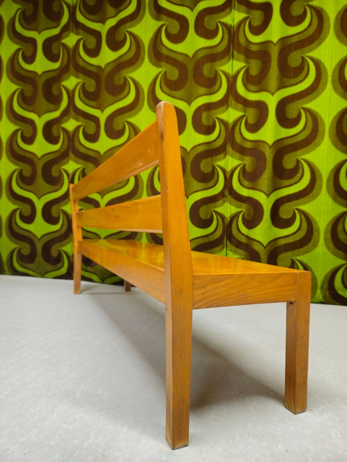 Vintage 1970s children's school bench