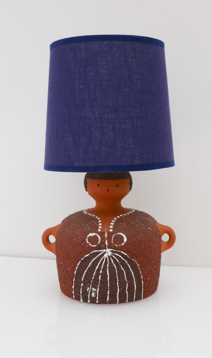 Scandinavian pottery table lamp by Thomas Hellström for Nittsjö, 1970s