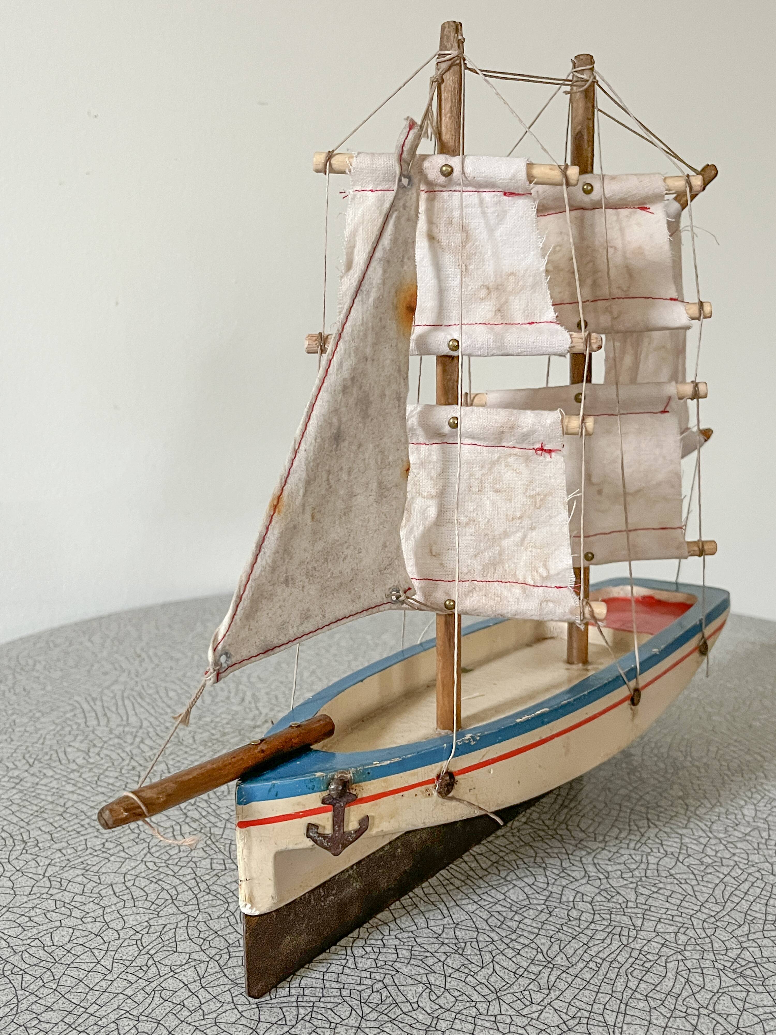 Brick Schooner Giraud Sauveur, wooden dock sailboat, metal keel