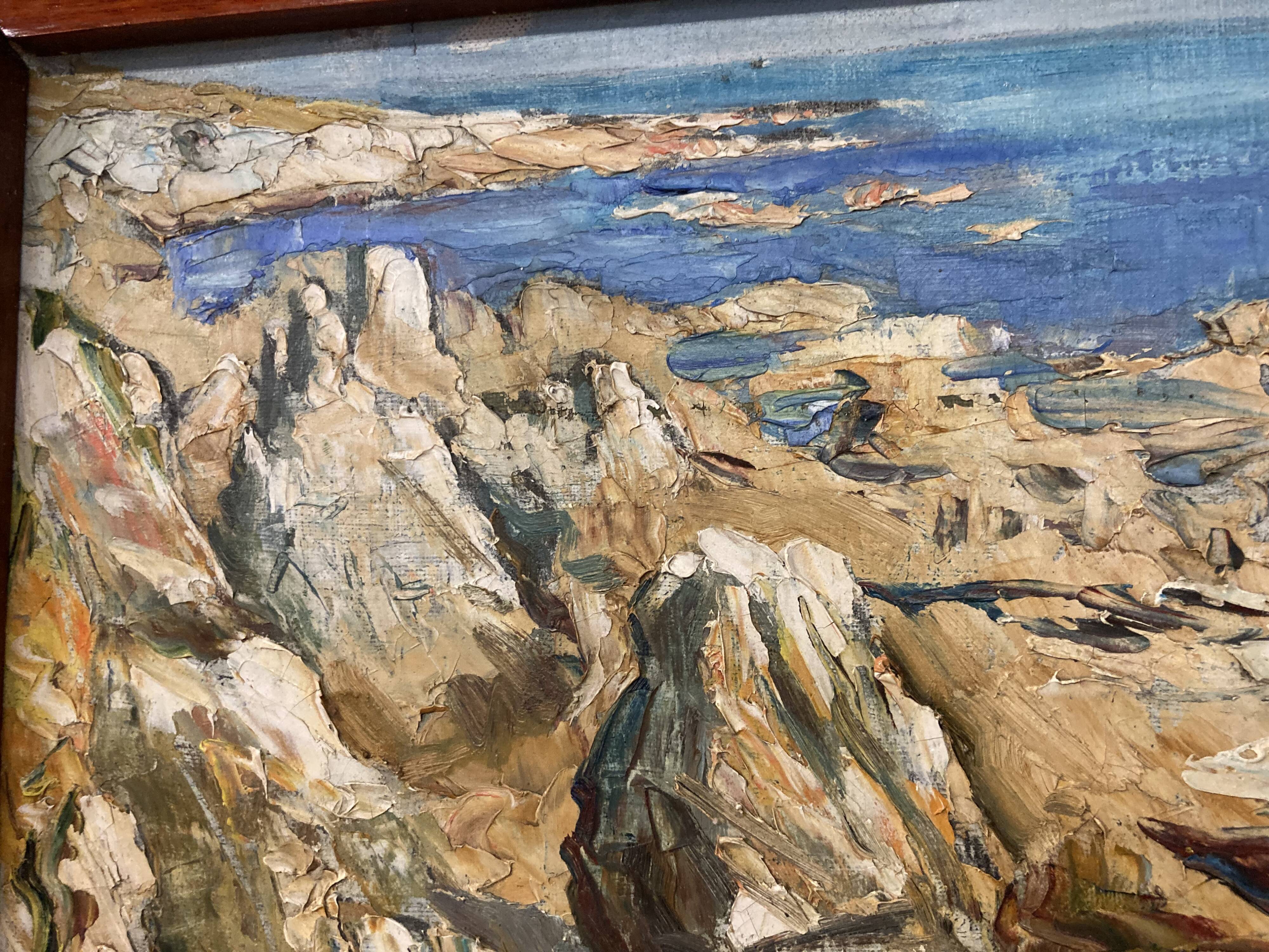 René LE FORESTIER (1903-1972), Rochelaise Coast, oil on canvas framed