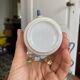 7 cups 1950 enamelled china saucers coffee or tea painted decoration birds